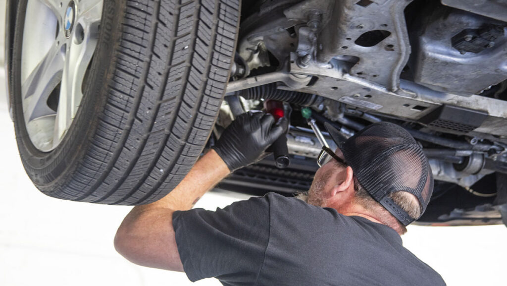 BMW cooling system water pump inspection at The HAUS Auto independent specialist Culver City CA