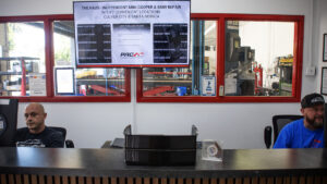 BMW repair estimate review with customer at The HAUS Auto independent BMW specialist Los Angeles